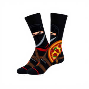 Ninja Pizza Cutter Socks